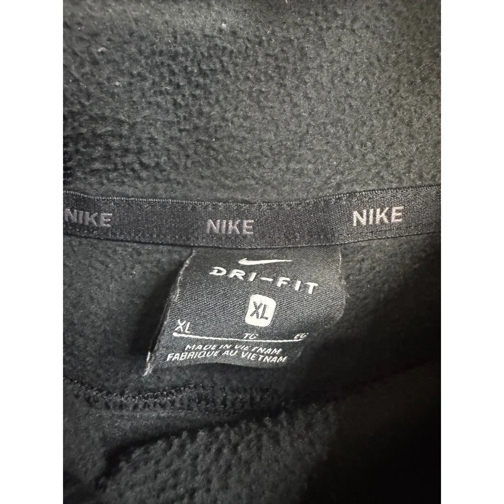 Nike Dri-FIT Mens XL Black Geometric Pattern Pullover Hoodie Athletic Sweatshirt